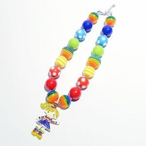 Chunky Rainbow Bright Bubblegum Necklace